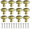 MengH-SHOP Cabinet Knob Round Door Knobs 30mm Mushroom Shape Pull Handle with Screws for Cabinet Wardrobe Drawer Cupboard 12 Pieces Bronze