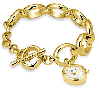 Rosefield The Oval Charm Chain White Gold mit Weißes Zifferblatt und 15x18 mm Goldgehäuse SWGSG-OV13 Edelstahl