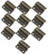 DOITOOL 10pcs Three-fold Hinge Dresser Mirror Cupboard Hinges Iron Green Bronze Rustic Chrome Finish Door Mount Hinges