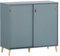 Lomadox Büro Aktenschrank Schiebetüren abschließbar in blau, B/H/T: ca. 100,1/92,6/41 cm
