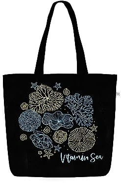 Ecoright grandi borse in tela da donna, con tasca interna, borsa riutilizzabile con cerniera per scuola, lavoro, shopping, spiaggia