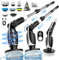 ETENTOUS Brosse Nettoyage Electrique, 500RPM avec 7 têtes de Brosse Remplaçables, Affichage LCD, 150 Minutes d'autonomie, Ajustable et Détachable pour la Salle de Bain, la Baignoire, Le Verre