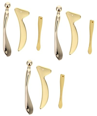 FRCOLOR 9 Piezas De Metal Mini Cuchara De Maquillaje Cuchara De Cosméticos Espátula Raspador De Cara Espátula Cosmética Debajo Del Rodillo De Ojos Cuchara De Crema Facial Gadgets De