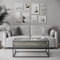 URBNLIVING Glass Display Top Coffee Table with Steel Frame Reversible Wooden Storage Shelf