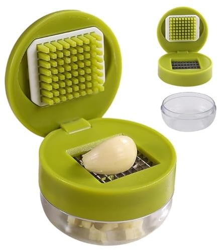 FAHOI Portable Garlic Press, Mini Garlic Crusher Garlic Chopper for Kitchen Gadget Tool, Easy to Use