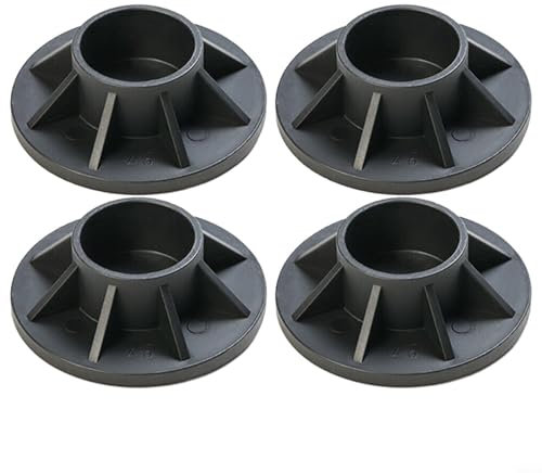 Soporte de metal para piscina, hogar, piscina, repuesto para base vertical, tapa de extremo de pierna para Intex, base negra, plástico (paquete de 4)