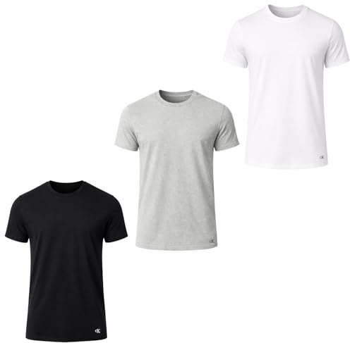 Calvin Klein Herren 3er Pack T-Shirts Kurzarm aus Baumwolle