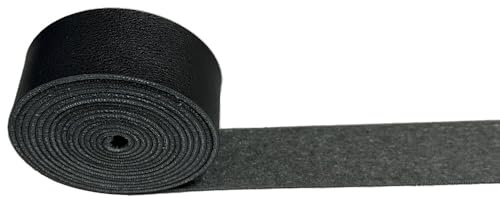 Funnytek 25mm x 2mm Lederband Breit Lederriemen Flach Klassik Vintage Bänder Lederstreifen Schnur Lederbesatzband für DIY Armband Halskette Schmuck Handwerk (2M Schwarz)