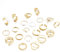 Hifot 22 Pezzi Set Anelli Donna Regolabili Anelli Oro Impilabili Vintage Dito Anelli Knuckle per Ragazze Perla Fiore Helix Anello da Mignolo Pollice