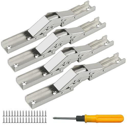 Jiaxitek 4 bisagras plegables de 90/180°, soporte oculto para armario, estante de puerta, mesa con soporte angular