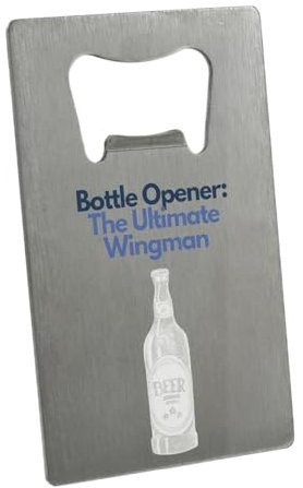Apribottiglie Ultimate Wingman: gadget per bevande divertenti e strumento essenziale per bar (boop-ds23-wingmanrg)