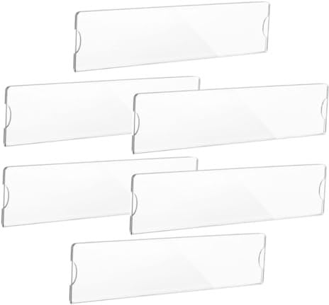 COHEALI 6pcs Nameplate Holder Name Plate Frame Mailbox Labels Bin Labels Door Name Plates for Office Wall Mount Sign Holder Name Plate Holder for Desk Wall Sign Holder Acrylic Transparent