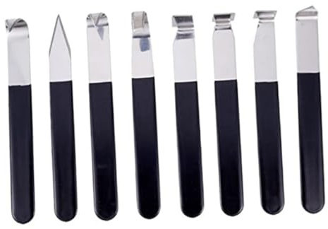 DIYEAH 8stücke Teiliges Töpferwerkzeug Aus Edelstahl Mit Gummiertem Griff Schnitz Formwerkzeuge Für DIY Clay Skulpturen Und Tonarbeiten