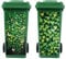 Peacoblue Wheelie Bin Stickers 2 Sheets Ivy Sticky Dustbin Stickers, 38x82cm Waterproof Self Adhesive Large Decal for Bins, Driveway, Garden, Outdoor, Indoor Decoration