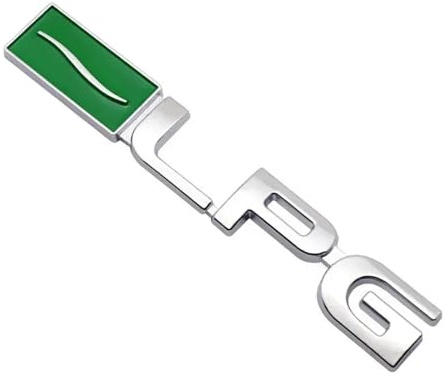 AQXYWQLL 3D Metall LPG ECO Logo Auto Refit Emblem Tür Aufkleber Abzeichen Auto Körper Dekor Aufkleber Auto Styling(LPG Green)