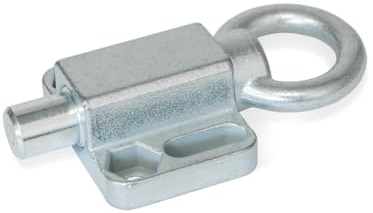 Ganter Normelemente | Rastbolzen mit Zugring | zum Anschrauben | ohne Rastsperre | GN 722.6-10-20-A-ZB | verzinkt | Bolzen ⌀10mm