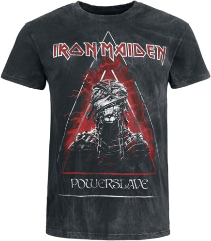 Iron Maiden Powerslave - Mummy Head Männer T-Shirt Charcoal