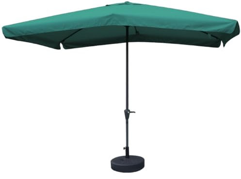 MA MAISON Ombrellone da Giardino Rettangolare 3x2 Metri - in Alluminio, Regolabile, da Esterno, Impermeabile, con Manovella- Resistente ai Raggi UV Elegante (Verde - 3x2 Mt)