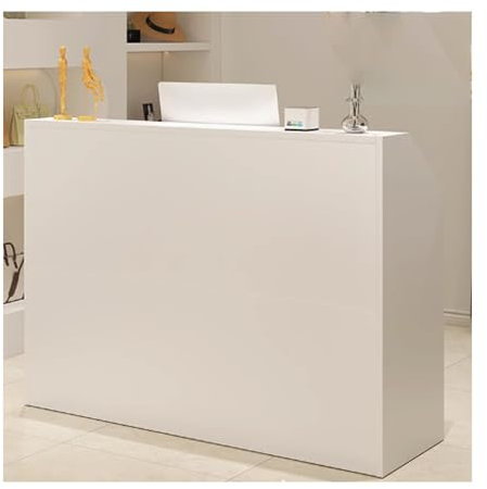 YPIOUREN Rezeptionstresen Mit Abschließbarer Schublade, Moderner Rezeptionstresen, Rezeptionstresen Im Büro, for Das Büro Eines Geschäftshotels, Die Kasse Und Die Lobby(White,120cm/47.2in)