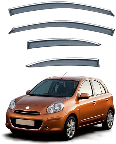 LZWLZW Regenabweiser Set für Nissan March Micra Pulse MK4-K13 2011-2024, Windabweisern Wasserdicht Dauerhaft Autofenster Regenschutz Luftabweiser Auto Zubehör