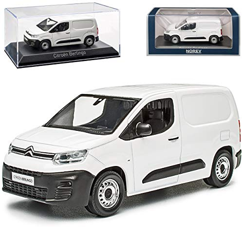 alles-meine.de GmbH Citroen Berlingo III Kasten Weiss 3. Generation Ab 2018 1/43 Norev Modell Auto mit individiuellem Wunschkennzeichen