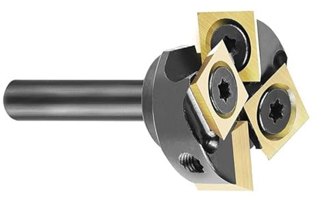 4 Flute Slab Leveling Router Bit 1-1/4 Cutting Diameter Spoilboard Planing Cutter For Surfacing Flattening Applications Precisions Slab Flattening Alloys Bit