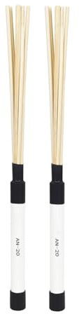 Holz Drumsticks 1 Paar für Schlagzeuger, Anfänger, Weiß | Übungsstöcke mit Einzigartigem Design, Klarer Klang, Vielseitig Nutzbar, Percussion Zubehör für Musiker