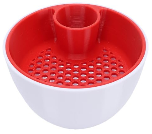 Kavolet Cuenco de Pistacho de Doble Cámara Cuenco Cáscara Pistacho (Blanco Rojo)