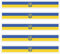 benobler 5 x Aufkleber Ukraine/Wappen f. KFZ Auto Motorrad Boot Flagge Fahne UKRAIN