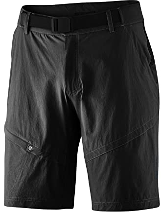 Gonso Arico, Kurze Herren Fahrradhose, 2in1 Bikeshorts mit Stretcheinsatz über dem Gesäß, Einknöpfbare Radunterhose mit Relax Gel Comfort Sitzpolster, Weite Passform, PFC-Frei, Schwarz, Gr. L