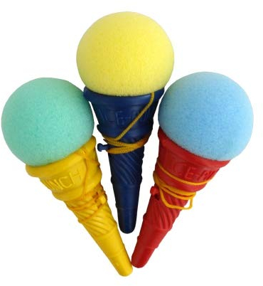 Schnooridoo 12 x Eistüte mit Ball 10 cm - Fangbecher Fangspiel Mitgebsel Kindergeburtstag Give Away Tombola