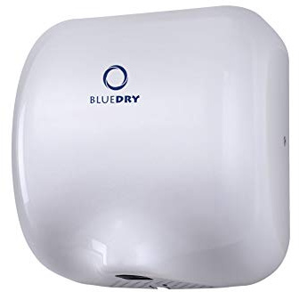 BLUEDRY ECO DRY Commercial Hand Dryer - Durable Automatic High Speed Handdrier (White Metal)