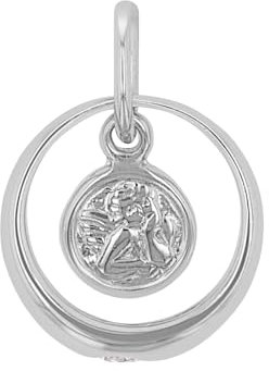 Amor Motivanhänger 925 Sterling Silber Damen Anhänger, mit Zirkonia synth., Silber, Engel, Kommt in Schmuck Geschenk Box, 9190331
