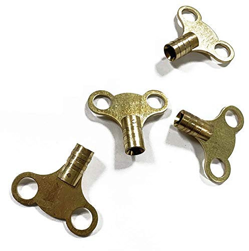 The Bath People 4 Pack Brass Radiator Key - Radiator Bleed Key - Radiator Bleed Valve Key