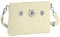 dressforfun 900651 Damen Trachten Handtasche mit Edelweiß Motiv, Schicke Trachtenhandtasche in Wildlederoptik (Beige | Nr. 303271)
