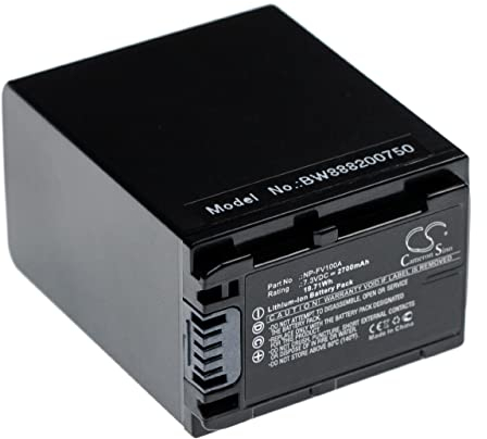 vhbw battery compatible with Sony FDR-AX33, FDR-AX40, FDR-AX45, FDR-AX53, FDR-AX60, FDR-AX700, FDR-AXP33 camera digicam DSLR (2700mAh, 7.3V, Li-Ion)