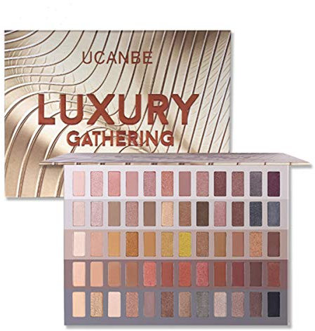 Ucanbe 60 Farben Lidschatten Palette, Schimmer und Matt Professionelles Make-up Lidschatten Langlebiges Pigment Rauchiger Nackter Lidschatten