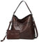 Gladdon Handtaschen Damen Leder umhängetasche Shopper Mode Hobo Taschen grosse Kapazität Schultertasche Designer Mehrfachtasche（Kaffee）
