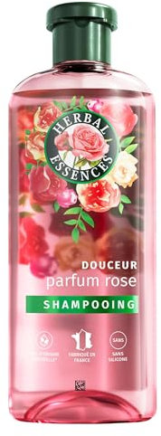 Herbal Essences Douceur Shampoo Profumo Rosa 250 ml Aiuta a Rendere i Capelli Secchi Setosi, Essenza di Rosa e Ingredienti Di Origine Naturale, Senza Silicone, Vegano e Non Testato sugli Animali