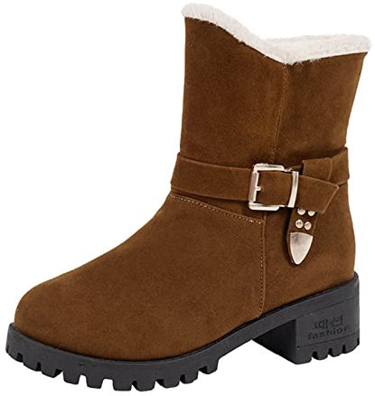 Damen Schlupfstiefel Gefüttert Teenager Mädchen Warme Wasserdicht Winterstiefel Winterschuhe Bequem Leichte Schneestiefel Thermostiefel Stiefeletten Winter Kurzschaft Stiefel Boots Schuhe