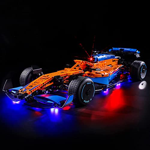GEAMENT LED Licht-Set Kompatibel mit Lego McLaren Formel 1 F1- Beleuchtungsset für Technic 42141 Baumodell (Modell-Set Nicht enthalten)