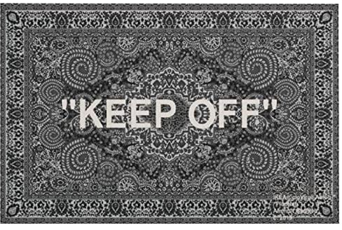 YIKUDU Keep Off Große Teppiche, Bodenmatte, moderner Teppich für Heimdekoration, Teppich, gemütliche Kunstdekoration, Polyester-Teppich, 91,4 x 61 cm
