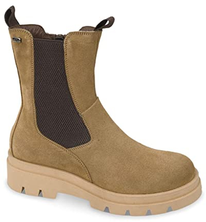 Valleverde Tronchetto Donna 49220 in Camoscio Daino Modello Casual. Una Calzatura Comoda Adatta per Tutte Le Occasioni. Autunno-Inverno 2022. EU 38