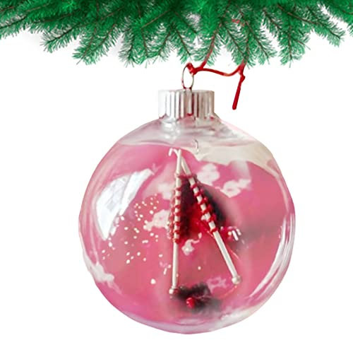 Gestrickte Weihnachtskugel-Ornament, Stricken und Häkeln, dekorative Kugel Ornament mit Aufhängeband | Innen- und Außenbereich, Weihnachtskugel-Anhänger für Wohnzimmer, Schlafzimmer, Garten