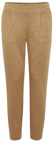 ICHI IHKATE CAMELEON PA Damen Hose Stoffhose mit Stretch enger Schnitt Elastikbund, Größe:L, Farbe:Cathay Spice (180950)