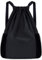 FUARTS Kordelzug Rucksack Basketball Tasche Fußballtasche Reiserucksack Leichter wasserdichter Rucksack(schwarz,Groß (50,40,18cm))
