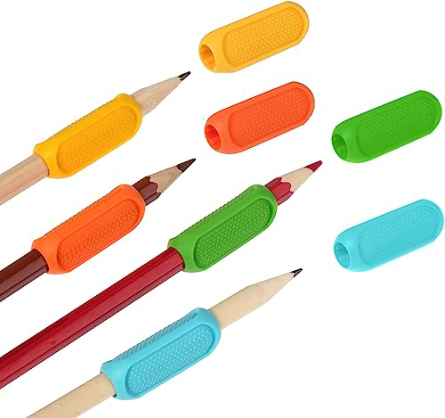 Giantree Silicone Pencil Grips, 8 Pcs Ergonomic Writing Aid for Kids Universal Pencil Grips