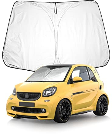 BIXUAN C453 Sonnenschutz kompatibel mit Mercedes Benz Smart Fortwo C453 2014-2019 EQ Forfour W453 2014-2022 Windschutzscheibe Frontscheibenabdeckung Windschutz für Frontscheibe Blockiert UV Abdeckung