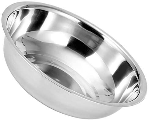 BESTonZON Bols à Mélanger En Acier Inoxydable, 34 cm Bol En Métal, Bol De Cuisine Multifonction, Profonde Bol En Acier Bol De Pâtes Bol De Préparation De Repas Verts Mélangés Bols De Cuisson Bol