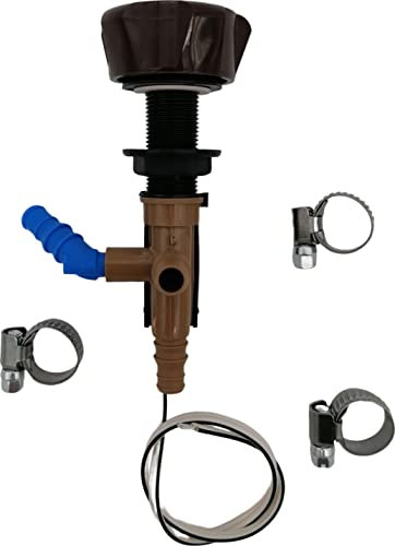 CR-MOESANCO® Kit di comando basso tavolo miscelatore acqua fredda e calda + 3 morsetti in acciaio inox per doccia caravan, camper, camper o barca